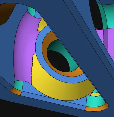 The same blend after tidying up: one torus and one sphere face